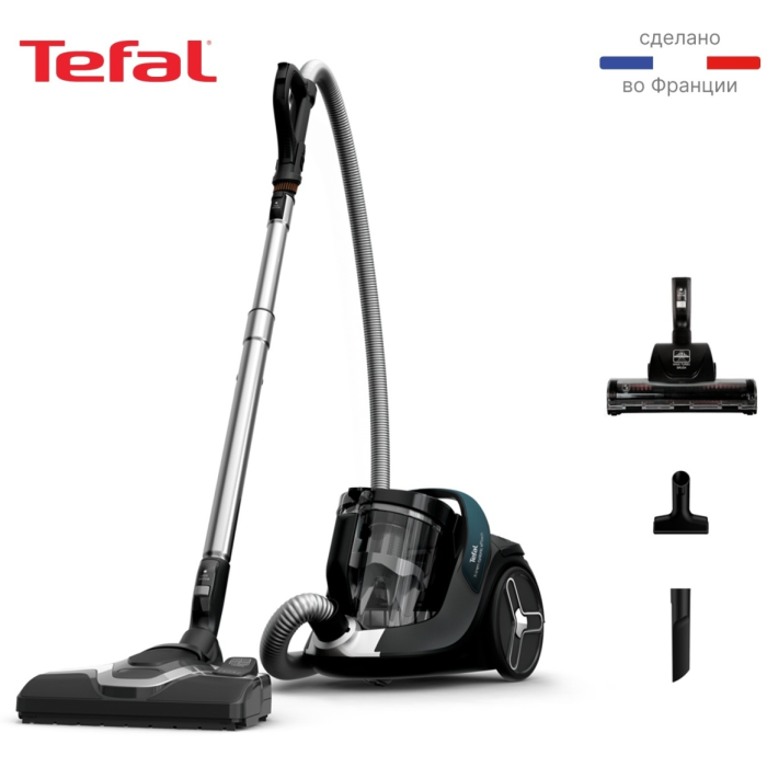 Tefal X-Trem Cyclonic Effitech TW7C71EA черный, зеленый