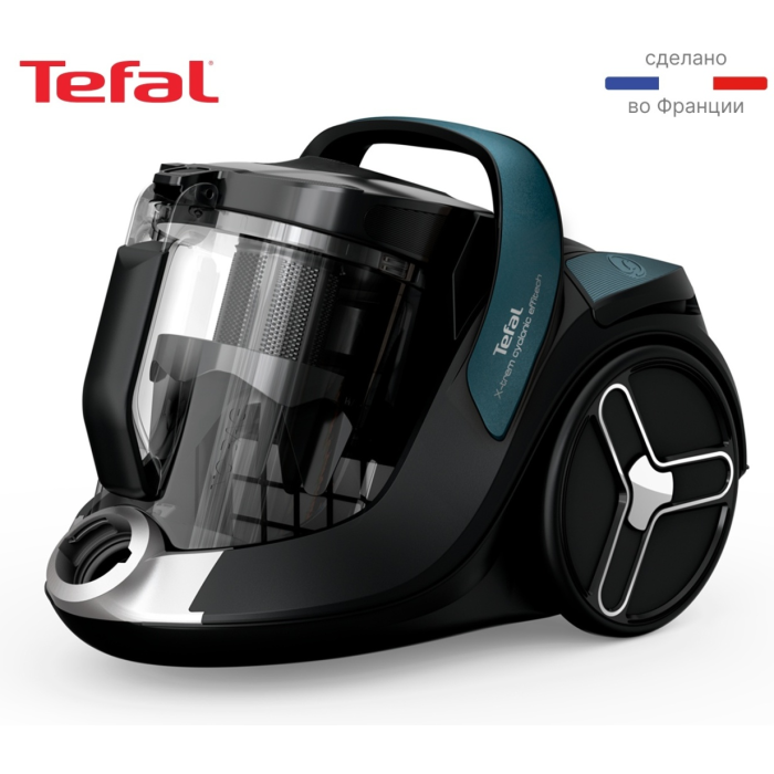 Tefal X-Trem Cyclonic Effitech TW7C71EA черный, зеленый