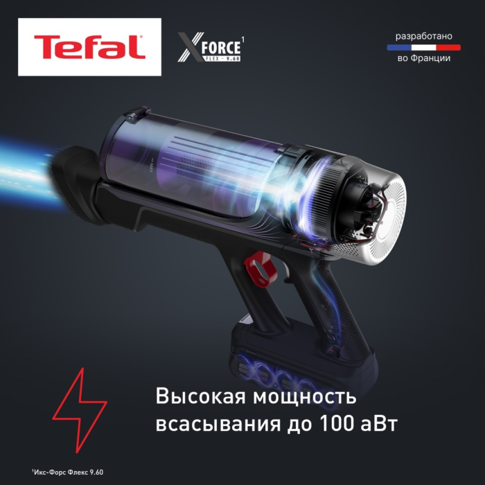 Tefal X-Force Flex 9.60 Allergy TY2038WO черный, фиолетовый