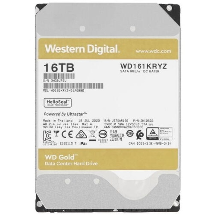 Western Digital Gold WD161KRYZ 16TB