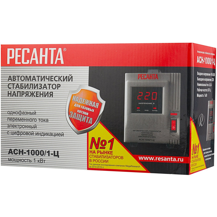 Стабилизатор напряжения Ресанта АСН-1000/1-Ц