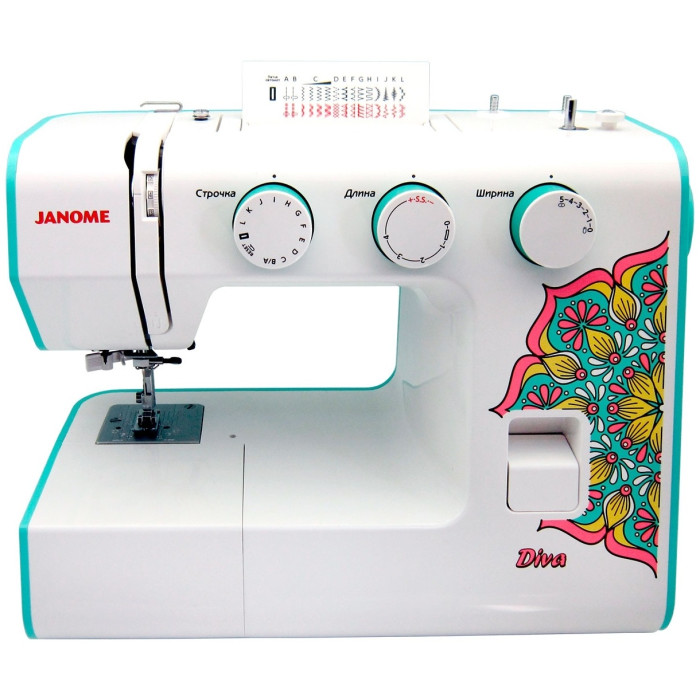 Janome Diva белый, синий