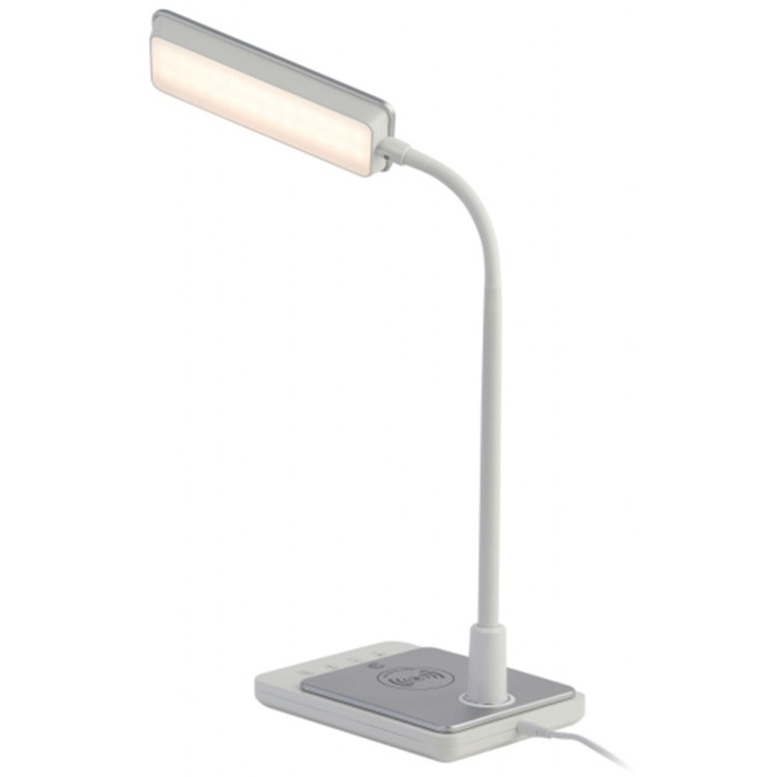 Настольная лампа ЭРА NLED 499 10W W белый QI-зарядка без цоколя, пластик