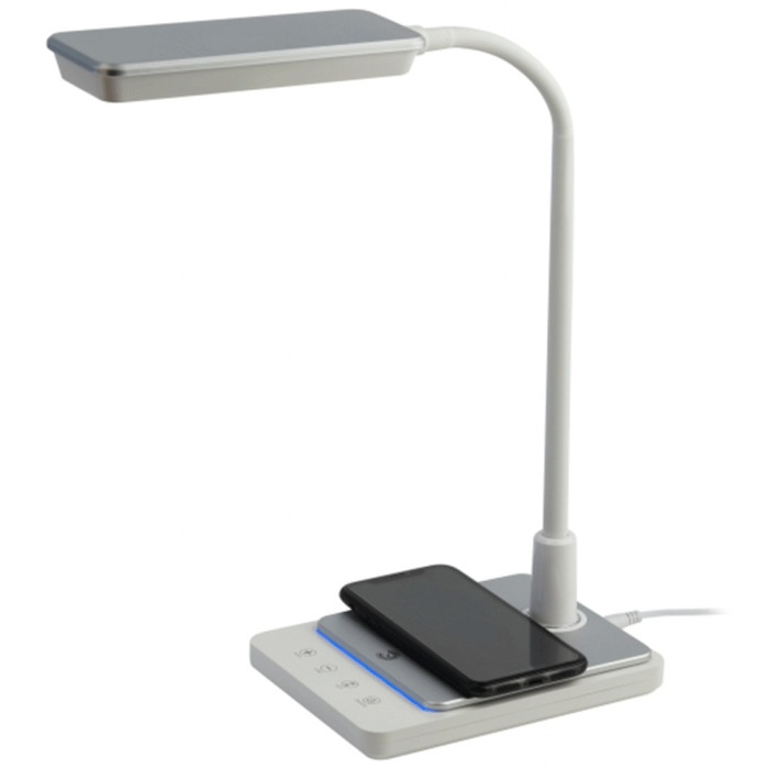 Настольная лампа ЭРА NLED 499 10W W белый QI-зарядка без цоколя, пластик