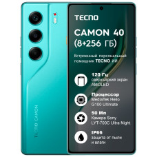 TECNO CAMON 40 8 ГБ/256 ГБ зеленый