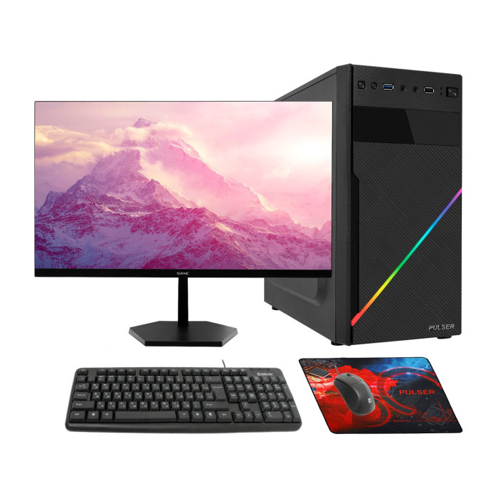 Ryzen 5 5600-3.5GHz/B550/RAM 16GB/SSD 512GB (M.2)/RX550-4GB/no DVD/400W/Монитор 23.8' Sanc 144Hz/
