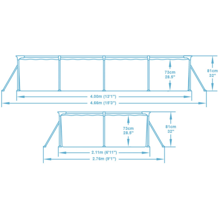 Бассейн каркасный Bestway 56405