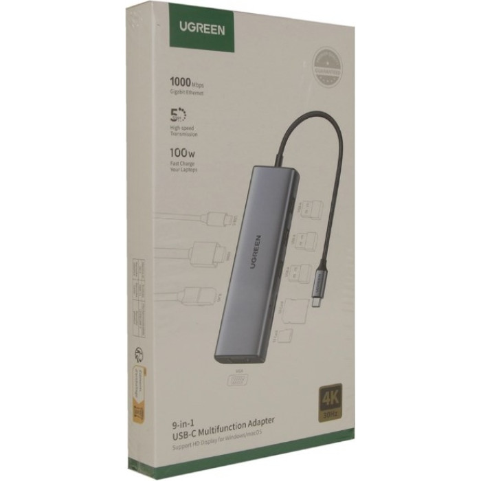 Док-станция Ugreen CM498 (15600) серебристый