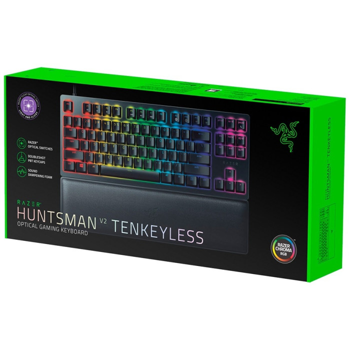 Razer Huntsman V2 Tenkeyless Purple Switch черный