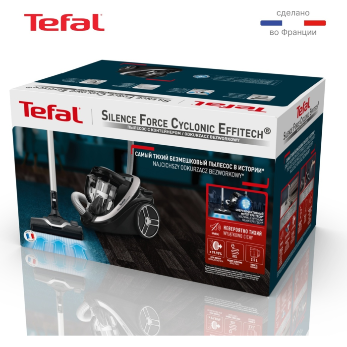 Tefal Silence Force Cyclonic Effitech TW7941EA черный