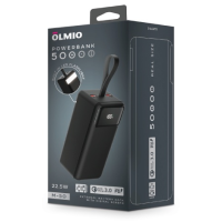 Зарядное устройство Power bank Olmio M-50, 50000mAh, черный