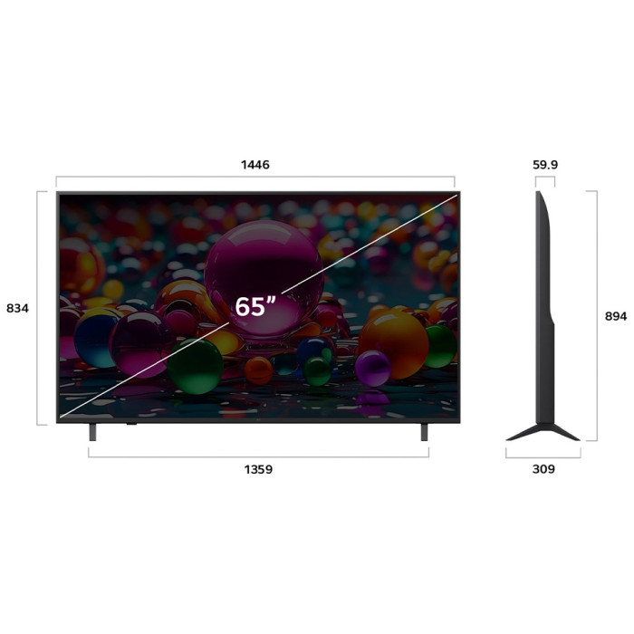 LG 65UA75009LA 165 см черный