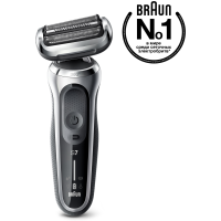 Braun Series 7 71-S1000s для сухого и влажного бритья с дорожным футляром, серебристая