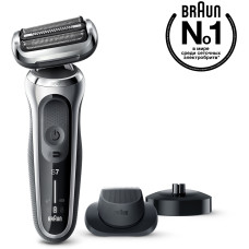 Braun Series 7 71-S4200cs, сухое/влажное бритьё, зарядная станция, насадка, серебристая