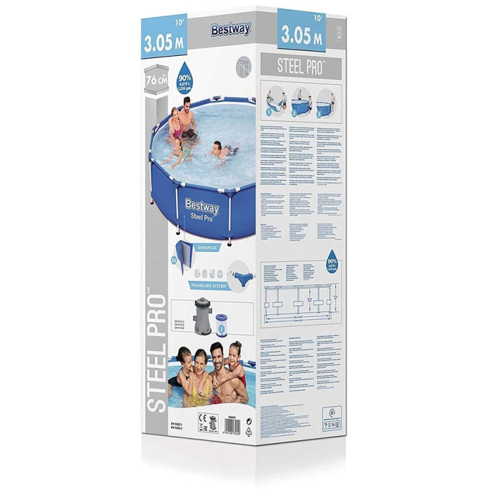 Бассейн каркасный Bestway Steel Pro 56679