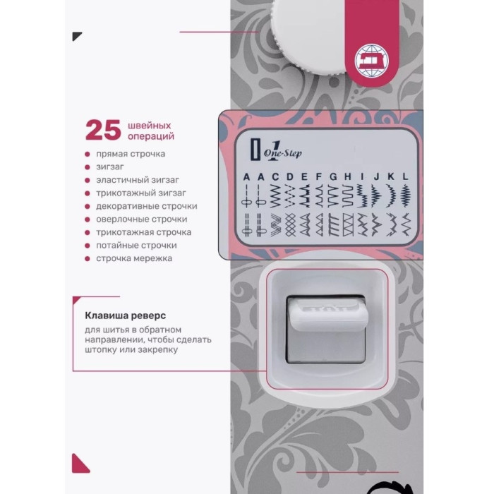 Janome Anna белый, розовый