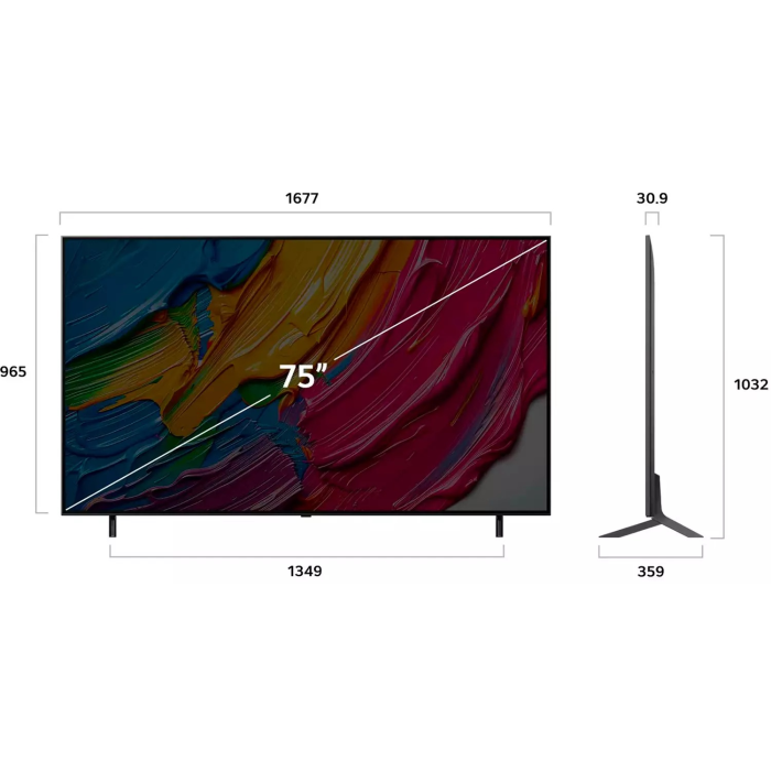 LG 75QNED80A6A 191 см черный