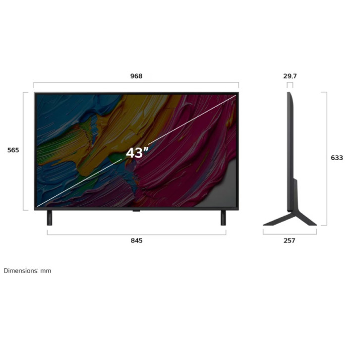 LG 65QNED80A6A 165 см черный