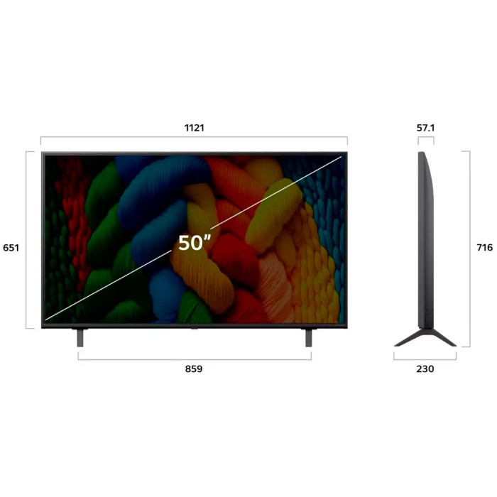 LG 50NANO81A6A 127 см черный