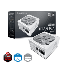 Блок питания Montech 850W, TITAN PLA 850W, Full Modular, 80+ PLATINUM, КПД 90%, Fan 135mm, Белый