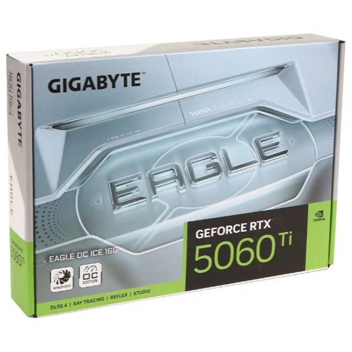 Видеокарта Gigabyte GV-N506TEAGLEOC ICE-16GD, 16GB GDDR7, 128 Bit,  HDMI, DP, WHITE, BOX<br>330417