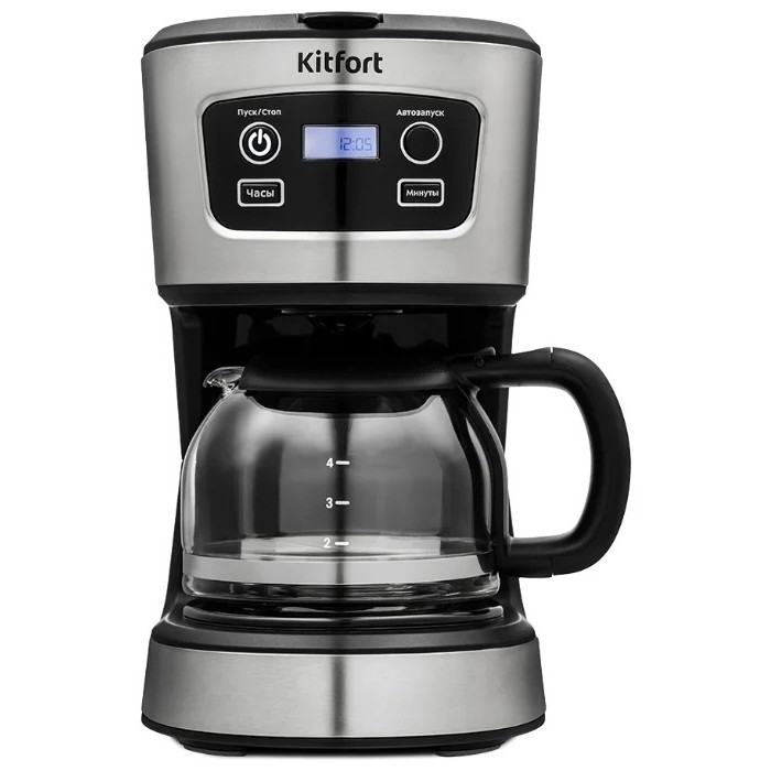 Кофеварка Kitfort KT-738 черный, серый