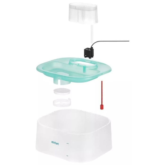 Автопоилка Kitfort КТ-6365 6000 мл белый, голубой