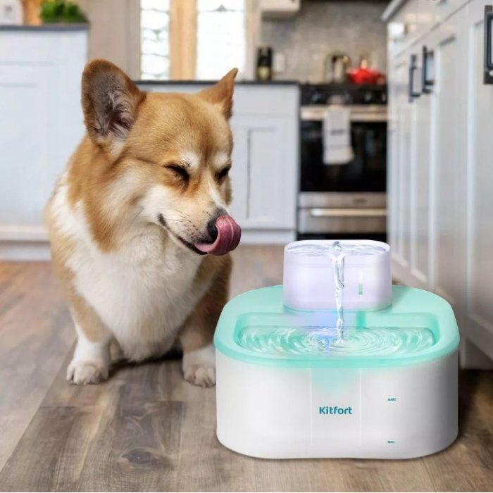 Автопоилка Kitfort КТ-6365 6000 мл белый, голубой