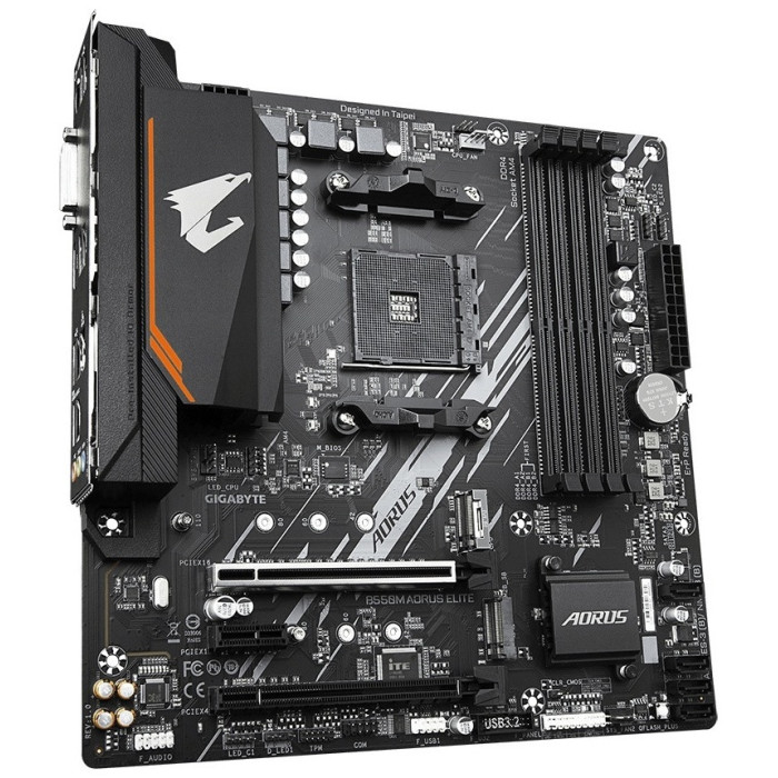 MB Socket AM4, MATX, AMD B550 (DVI+HDM) Gigabyte B550M AORUS ELITE, 4DDR4, 2PCIx16,PCIx1