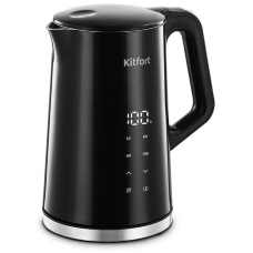 Электрочайник Kitfort KT-6703 черный, стальной