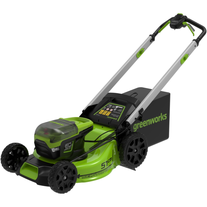 Газонокосилка самоходная электрическая Greenworks 2514307UB c 1хАКБ 4Ач и ЗУ