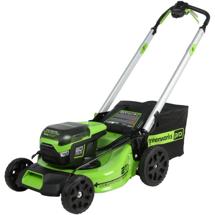 Газонокосилка самоходная электрическая Greenworks 2514307UB c 1хАКБ 4Ач и ЗУ
