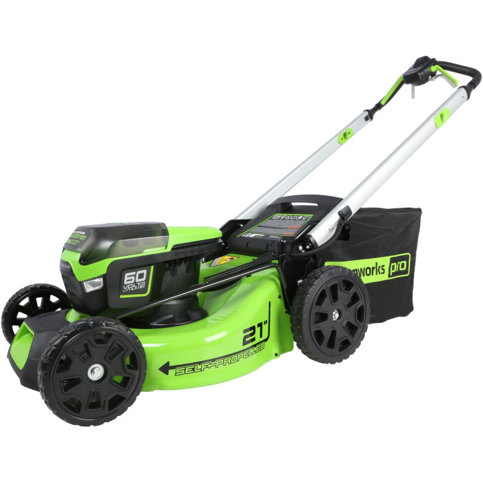 Газонокосилка самоходная электрическая Greenworks 2514307UB c 1хАКБ 4Ач и ЗУ