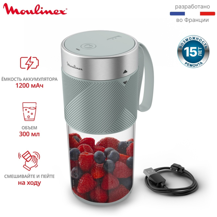 Блендер Moulinex Lightmix LM1C0410 зеленый