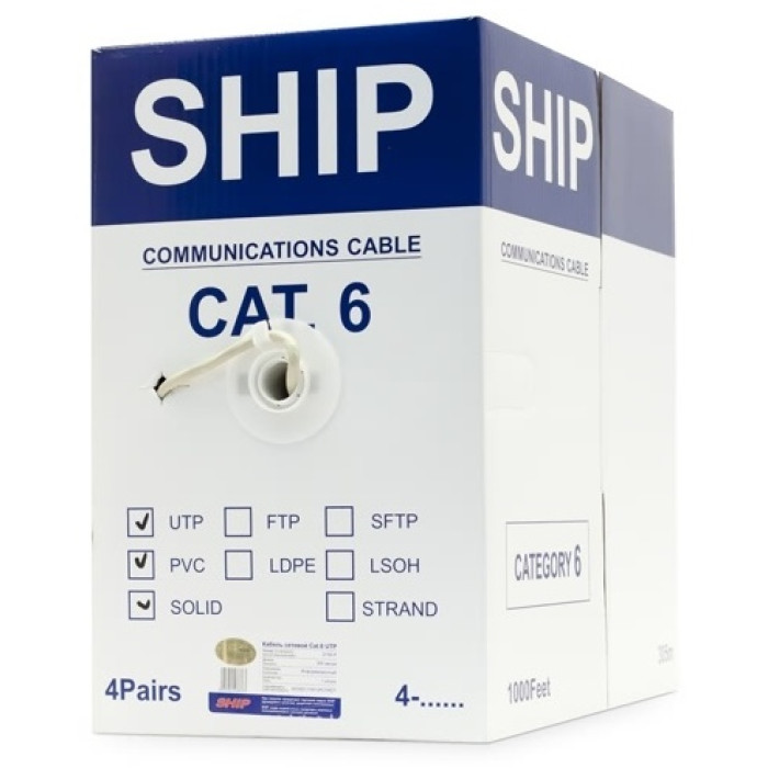 SHIP кабель ПВС 8x0.574 кв.мм, 305 м D165-P Cat.6