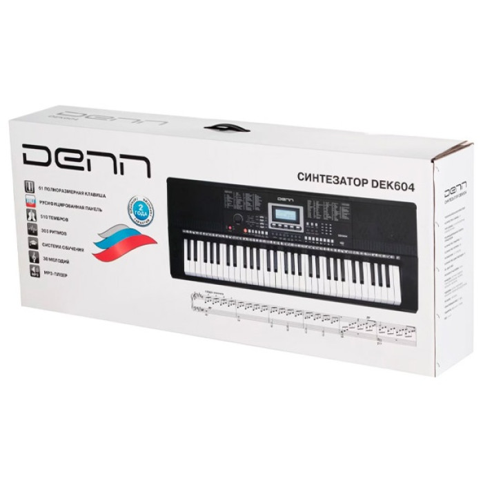 Синтезатор DENN DEK604 черный