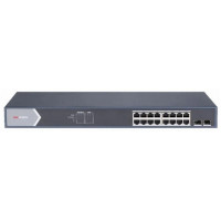 Hikvision DS-3E1518P-SI Коммутатор 16-портовый PoE, управление через Hik-Partner Pro