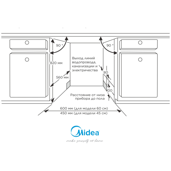Midea MID45S060-C стальной