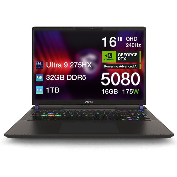 MSI Vector 16 A2XWIG 16' / 32 Гб / SSD 1000 Гб / Без ОС / 9S7-15M352-036