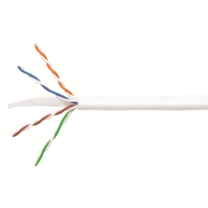 Cable NETCONNECT U/UTP Cat.6 24AWG solid, LSZH Dca, PB 305m, white