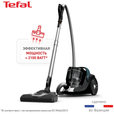 Tefal X-Trem Cyclonic Effitech TW7C71EA черный, зеленый