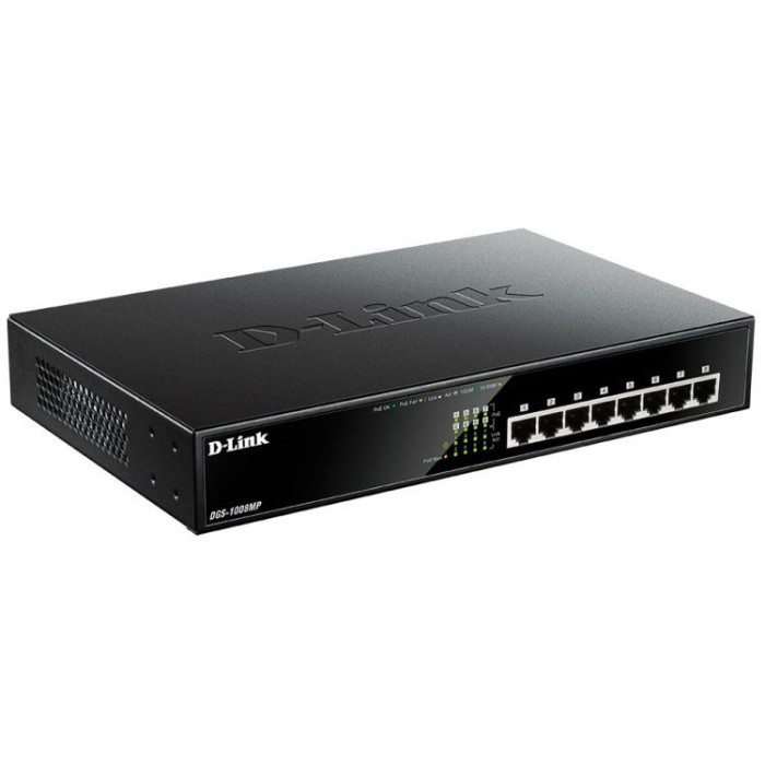 D-link DGS-1008MP/B1A черный