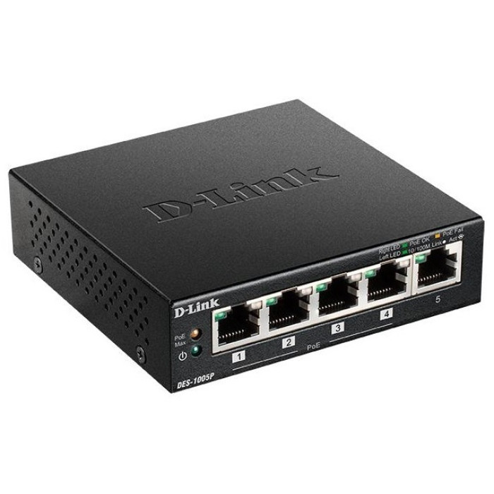 D-Link DES-1005P/B1A черный