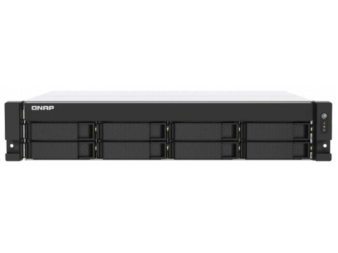Сетевой RAID-накопитель, 8 отсеков 3,5"/2,5", 2 порта 2,5 GbE BASE-T, HDMI-порт, стоечное исполнение, 2 блока питания. Intel Celeron J4125 2,0 ГГц (2,7 ГГц), 4 ГБ DDR4. Направляющие в комплект поставки не входят.