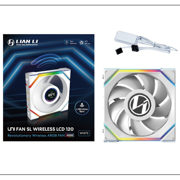 Вентилятор LIAN LI Uni Fan SL Wireless LCD 120 12SLLCD1W1W
