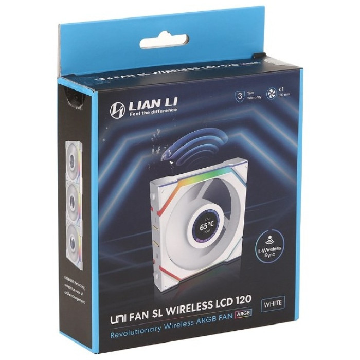 Вентилятор LIAN LI Uni Fan SL Wireless LCD 120 12SLLCD1W1W