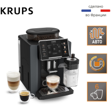 Кофемашина Krups Sensation Milk EA912B10 черный, серебристый