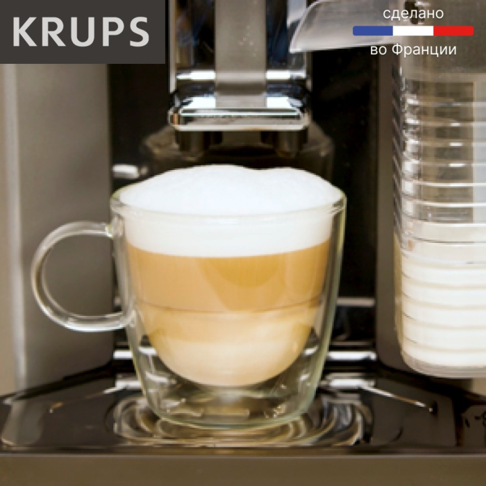 Кофемашина Krups Sensation Milk EA912B10 черный, серебристый