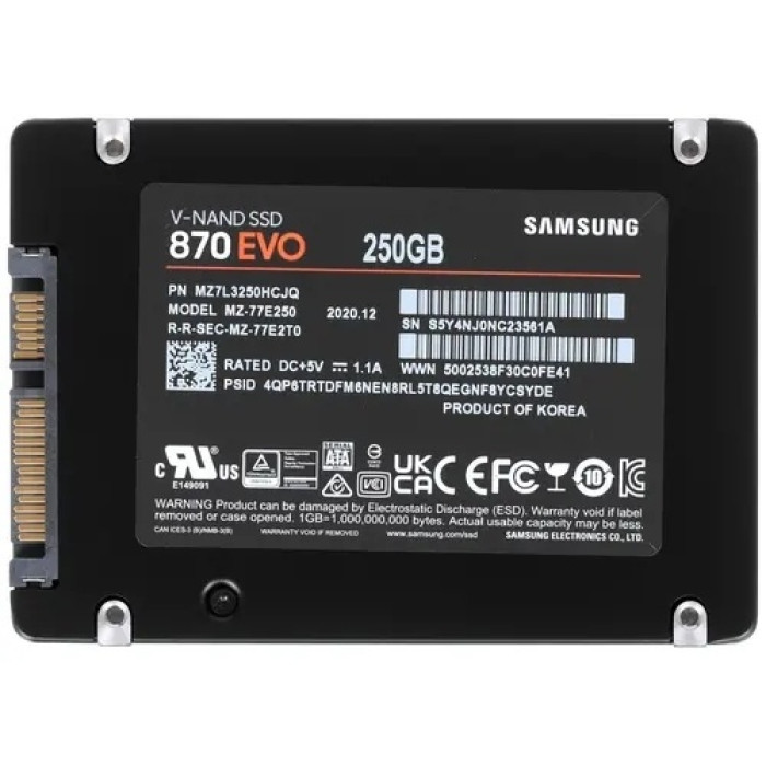 SSD Samsung 870 EVO MZ-77E250BW 250 ГБ