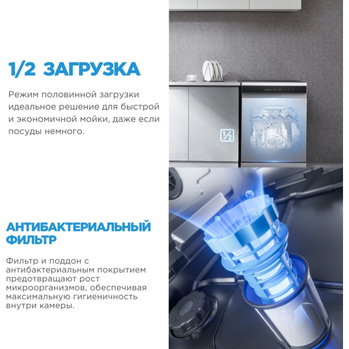 Midea MFD45S160Si-C серый